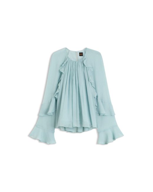 Boss Blue Regular-Fit Blouse