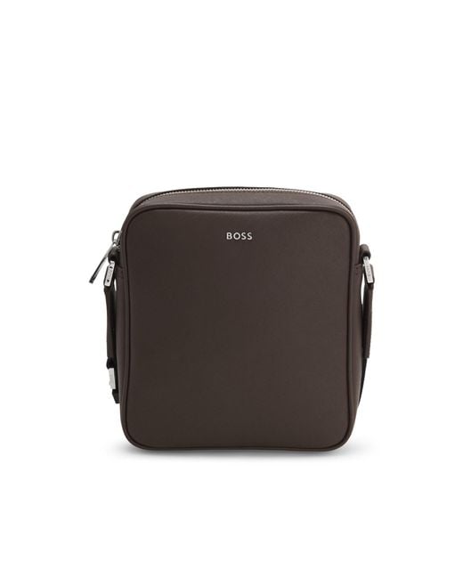 Boss Black Reporter Bag With-Tone Logo Lettering for men