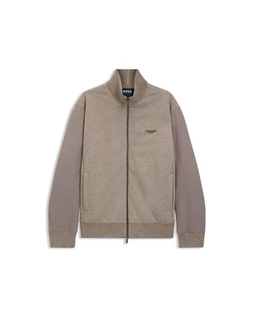 Boss Brown X Aston Martin Sweatshirt With Wing Detail for men