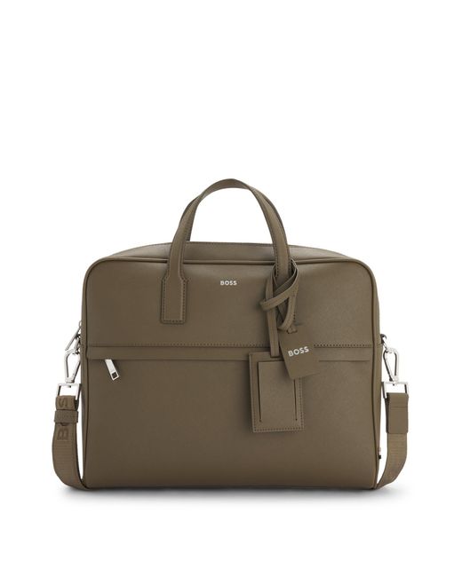 Boss Brown Versatile Document Case With Detachable Strap for men