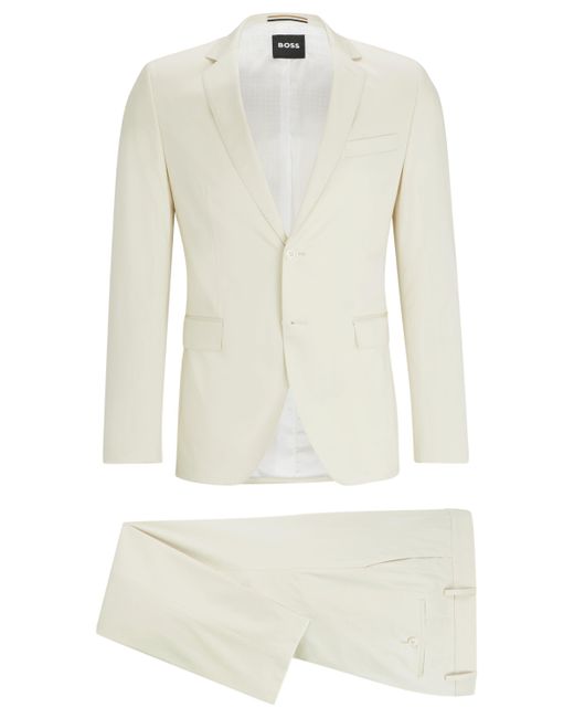 Boss Extra Slim-Fit Anzug aus Stretch-Baumwolle in White für Herren