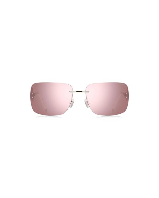 HUGO Pink Lens Sunglasses With Stacked-Logo Temples for men