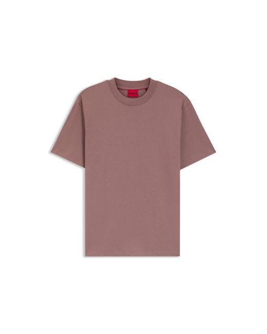 HUGO Red Relaxed-Fit T-Shirt With Central Logo Detail for men