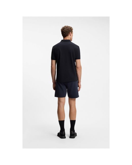 Boss Black Paddy Polo Shirt With Structured Logo Patch for men