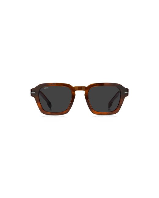 Boss Black Patterned-Acetate Sunglasses With-Tone Trims for men