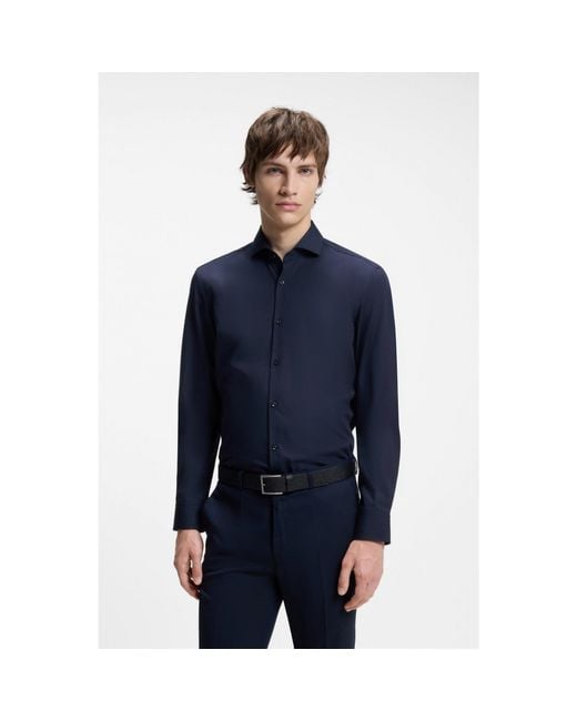 HUGO Blue Slim-Fit Shirt for men