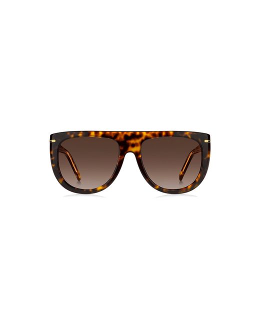 Boss Brown Havana-Acetate Sunglasses With-Tone Hardware