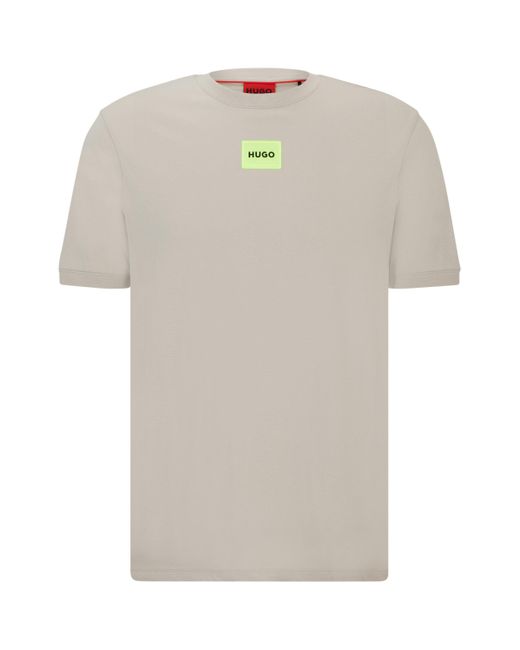HUGO Multicolor Cotton-jersey T-shirt With Logo Label for men