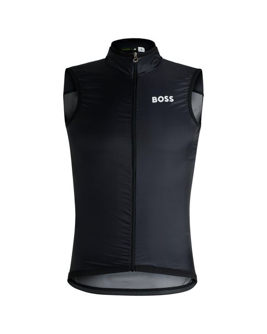 Boss Black X Assos Packable Wind Vest With Breathable Mesh Back for men