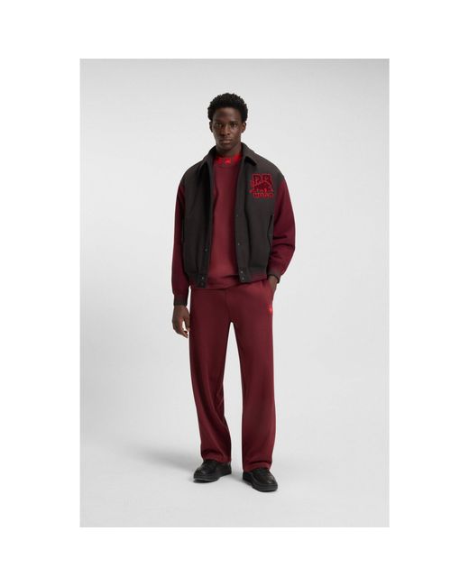 HUGO Red X Rb Cotton T-Shirt With Tipping And Logos for men