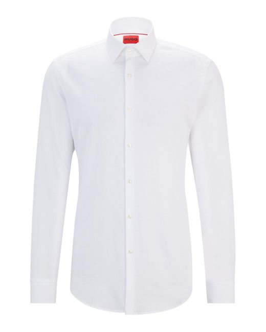 HUGO Businesshemd Slim-Fit Hemd aus Baumwolle in White für Herren