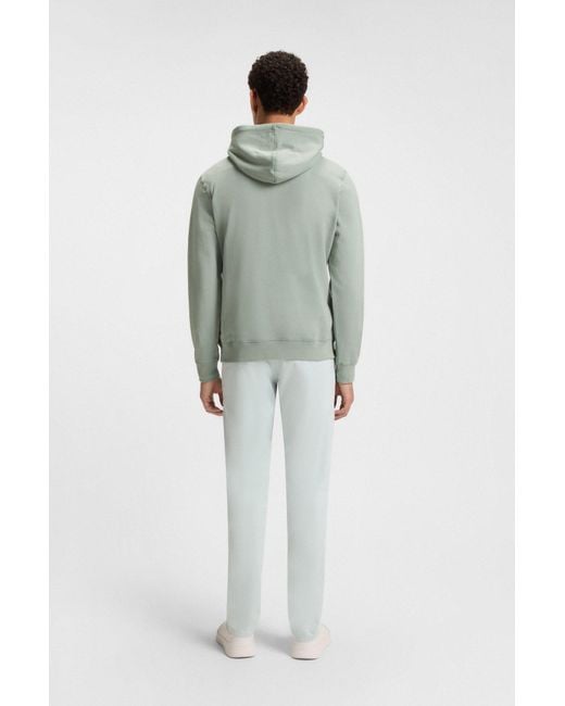 Boss Hoodie Van Katoenen Badstof Met Logopatch in het Gray voor heren