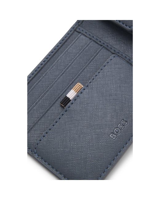 Boss Blue Wallet With-Foil Logo for men