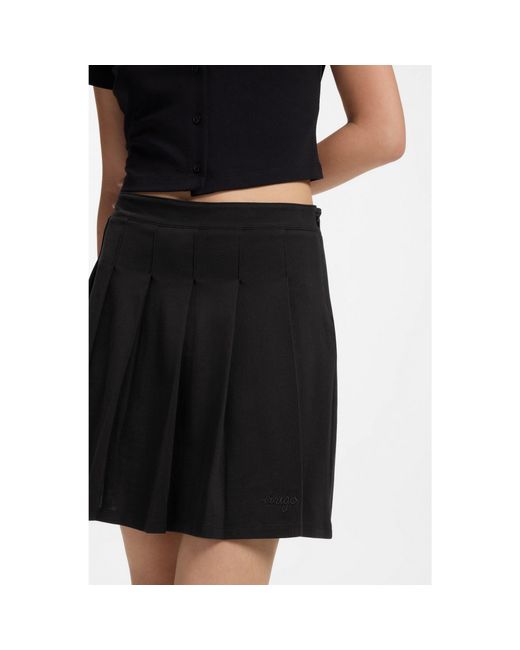 HUGO Black Pleated Skirt