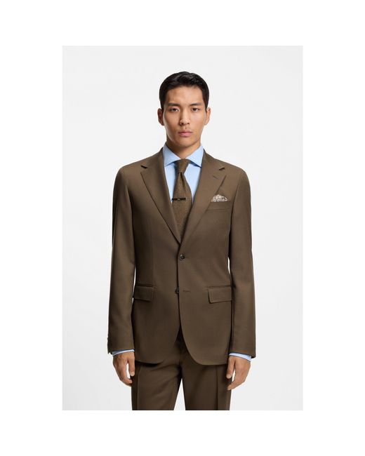 Boss Brown Regular-Fit Blazer for men