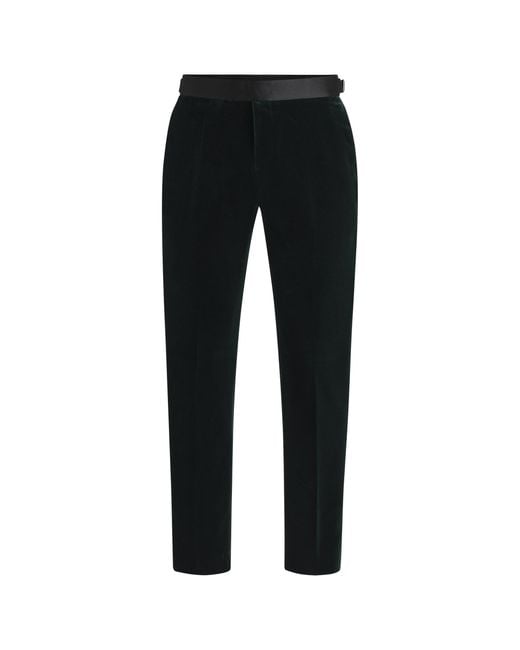 Boss Black Slim-Fit Tuxedo Trousers for men