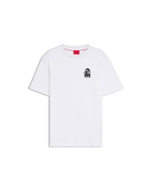 HUGO White Relaxed-Fit T-Shirt for men
