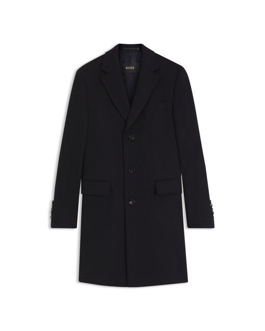 Boss Black Single-Breasted Coat for men