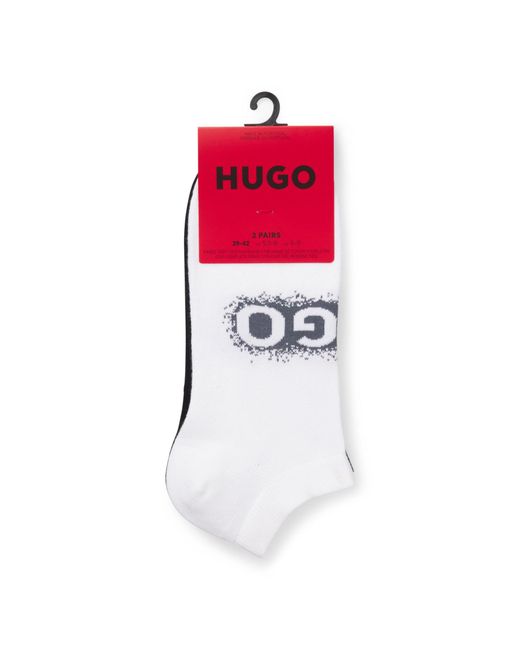 HUGO Black Two-Pack Of Ankle-Length Socks for men