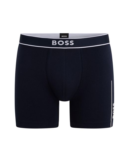 BOSS by HUGO BOSS Stretch-cotton Boxer Briefs With Stripes And Logos in ...