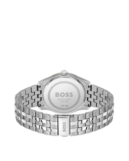 Boss Uhr Mit Grauem, Strukturiertem Zifferblatt Und Gliederarmband in Multicolor für Herren