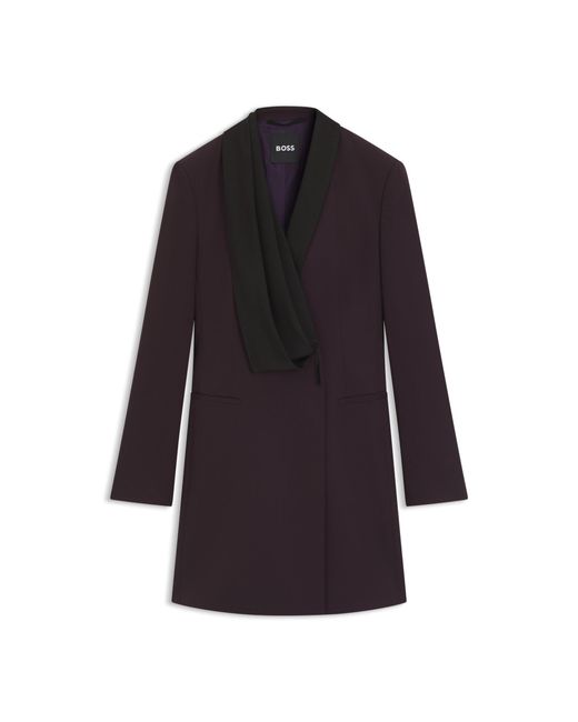Boss Purple Tuxedo-Style Dress