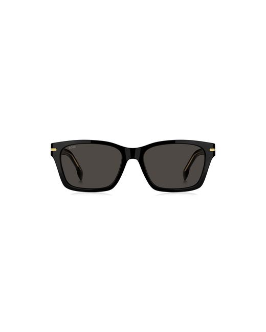 Boss Black Acetate Sunglasses With-Tone Hinges for men