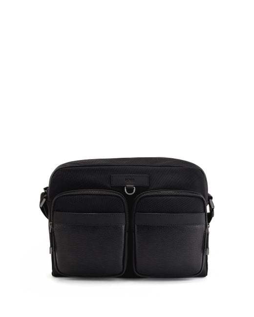 BOSS by HUGO BOSS Synthetic Recycled-nylon Messenger Bag With Italian ...