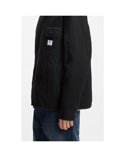 HUGO Black Relaxed-Fit Shirt With Padding for men