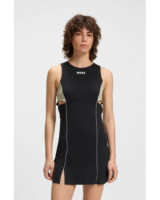 Boss Black Active Jersey-Kleid Mit Colour-Block-Design
