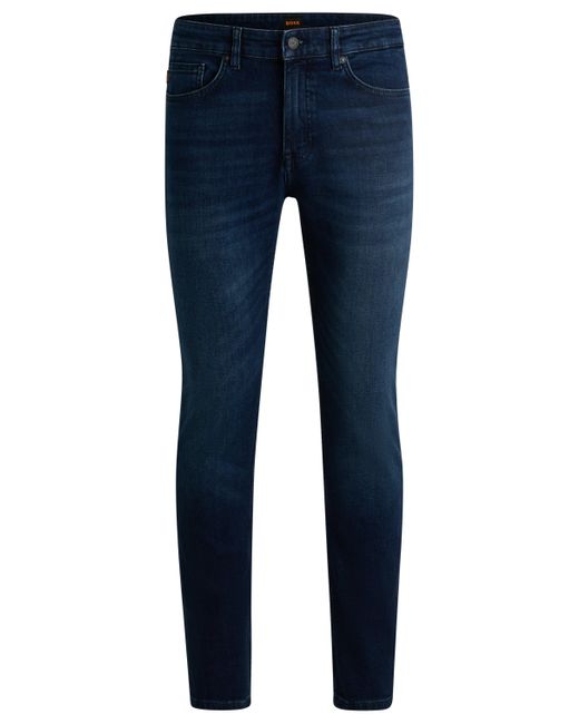 Boss Slim-fit Jeans Van Donkerblauw Comfortabel Stretchdenim in het Blue voor heren