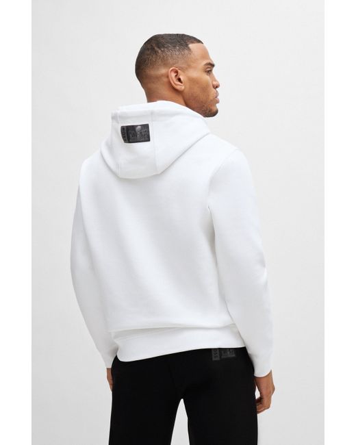 Boss X Nfl-hoodie Van Een Katoenmix Met Metallic Print in het White voor heren