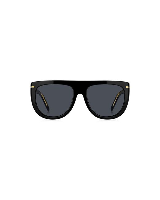 Boss Black Acetate Sunglasses With-Tone Hardware