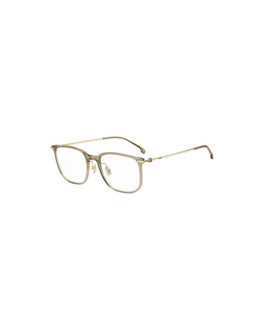 Boss Metallic Acetate Optical Frames With-Tone Temples for men