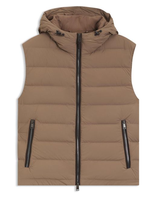 Boss Waterafstotende Bodywarmer Met Capuchon En Donsvulling in het Brown voor heren