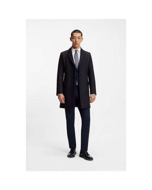 HUGO Blue Slim-Fit Coat for men