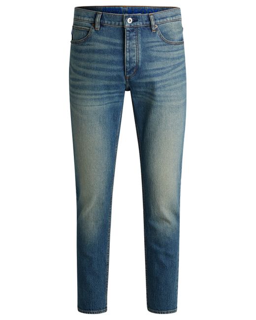 HUGO Tapered-Fit Jeans aus Denim mit blauer Färbung in Blue für Herren