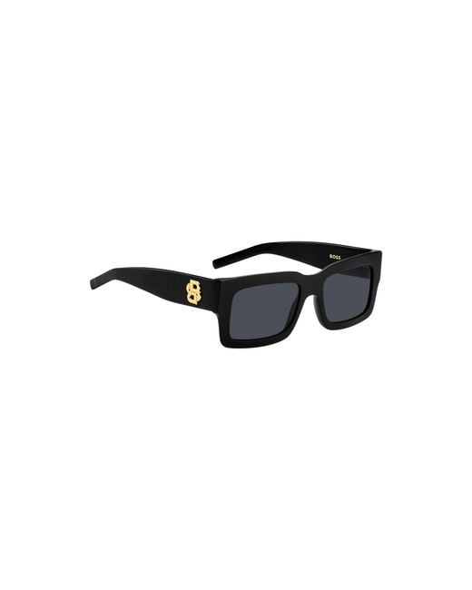 Boss Black Acetate Sunglasses With Double B Monogram