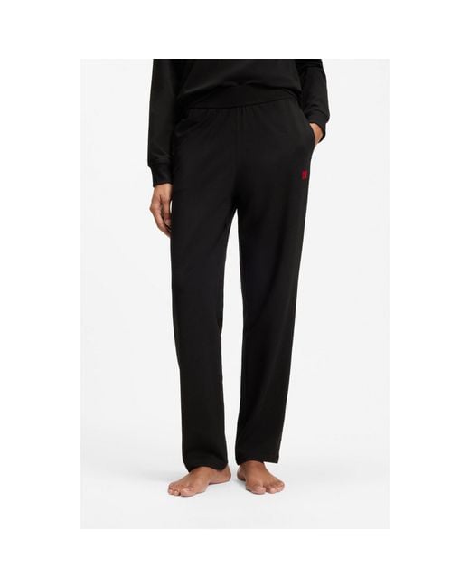 HUGO Black Tracksuit Bottoms