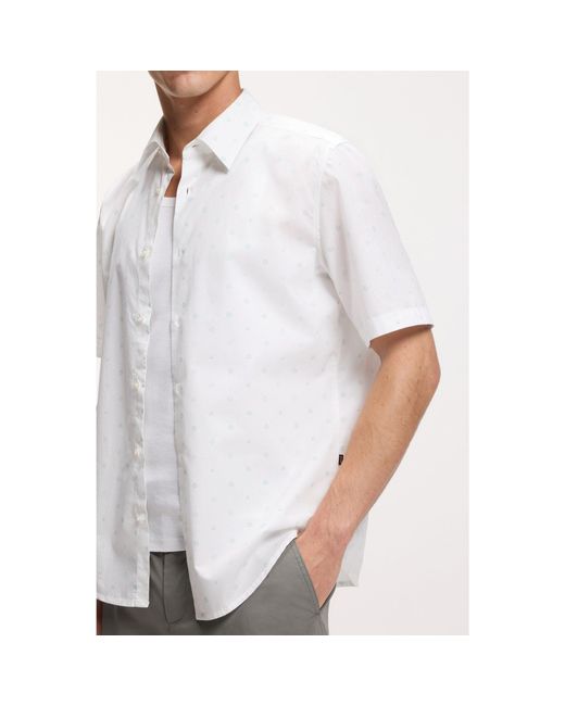 Boss White Regular-Fit Shirt for men
