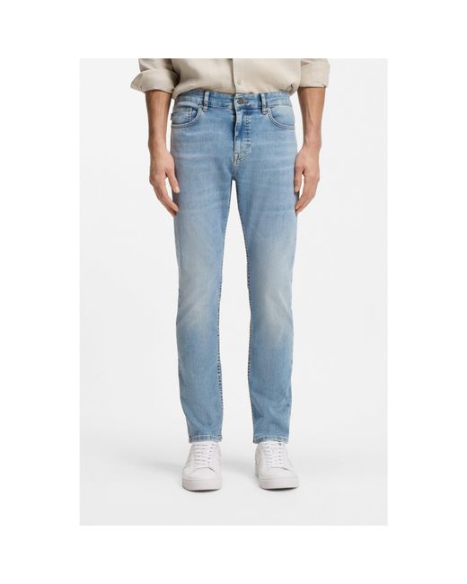 Boss Blue Delaware Slim-Fit Jeans for men