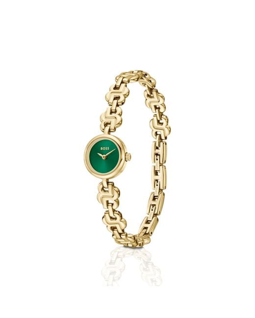 Boss Metallic Double B Dressy-Dial Watch With Monogram Bracelet