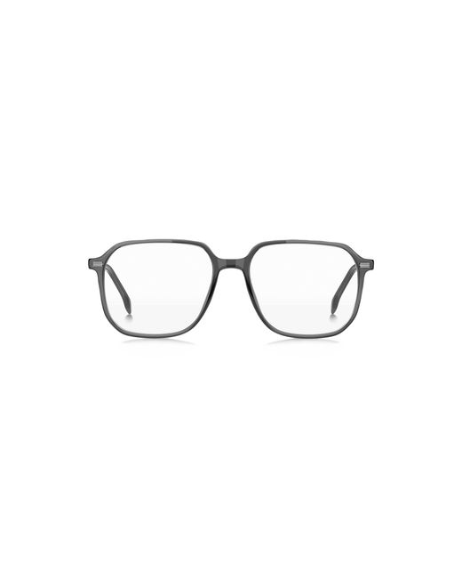 Boss Gray Dark- Optical Frames With-Tone Trims for men