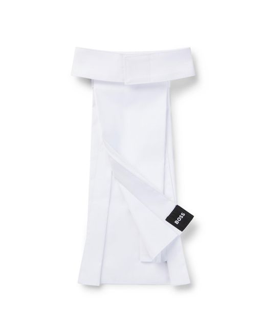 Boss White Equestrian One-Piece Plastron With Glitter Logo