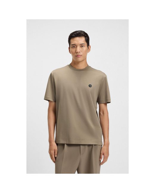 Boss Brown Regular-Fit T-Shirt for men