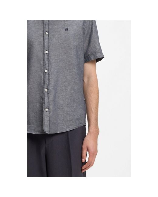 Boss Gray Short-Sleeved Shirt for men