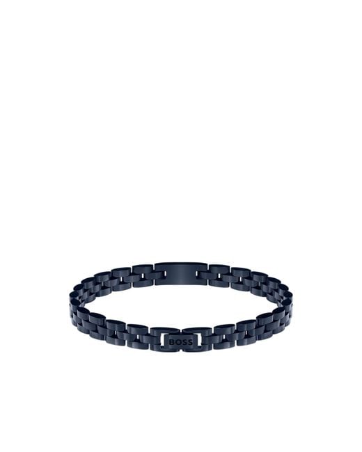 Boss Blue Bracelet With Subtle Branding for men