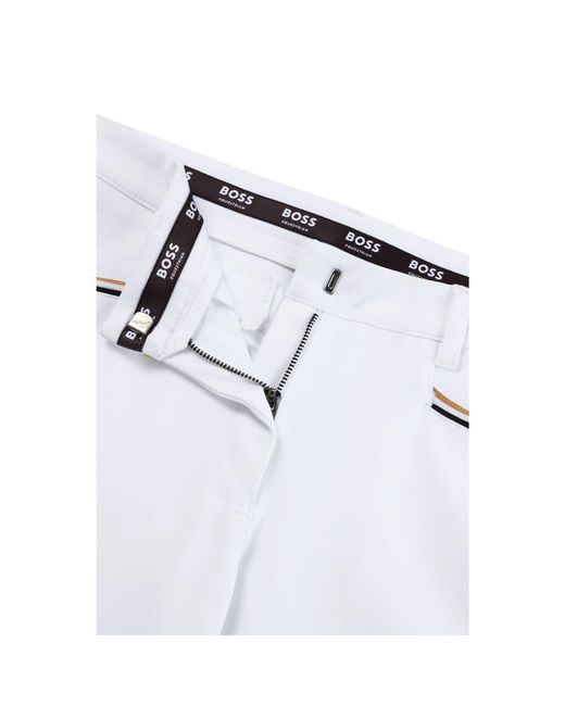 Boss White Equestrian Knee-Grip Breeches