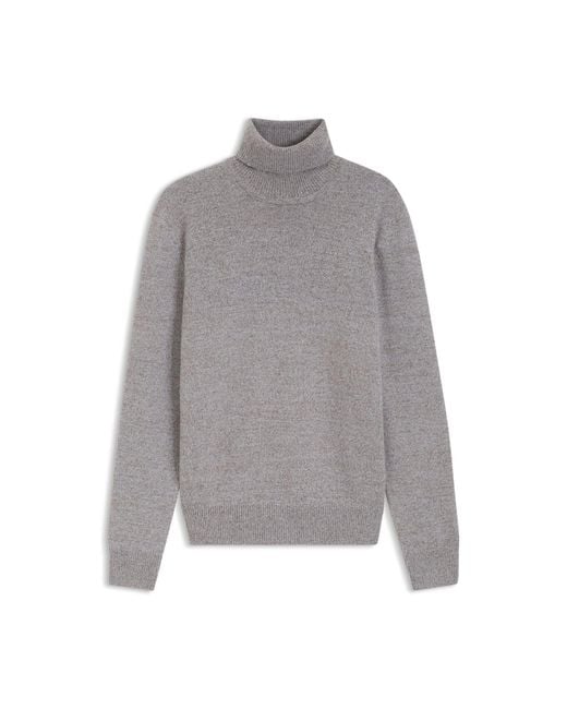 Boss Gray Rollneck Sweater for men