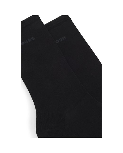 Boss Black Two-Pack Of Regular-Length Socks With Logos